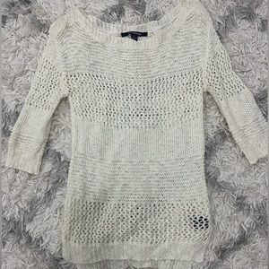 Le chateau open knit sweater. Medium